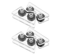 Abaodam 4pcs Pool Cue Straightness Checker Billiard Cue Straightness Test Roller Acrylic Ferris Wheel Structure Precise Detection Portable Competitive Games Professional Use