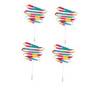 Abaodam 4pcs Portable Rhythmic Gymnastics for Lightweight Dance Streamers with Vivid Colors for Training Circus Skills Marching Band and Party Use