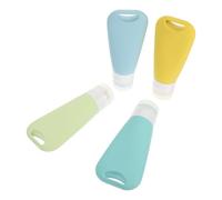 Abaodam 4pcs Portable Silicone Travel Bottles 90ml Refillable Squeeze Bottles for Dispensing Lotion and Shower Gel in Assorted Colours, Travel Storage Containers