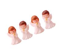 Abaodam 4Pcs Praying Angel Figurine with Wings Decorative Statue for Home Desk Ornament Delicate Crafted Angels for Living Room and Gift Display