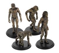 Abaodam 4pcs Primitive Human Evolution Plastic Figures with Detailed Gorilla and Sculptures for Classroom and Home Education Portable Teaching Aid Enhancing Interactive