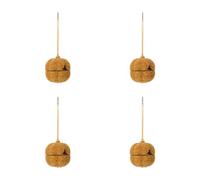 Abaodam 4pcs Pumpkin-shaped Parrot Foraging Natural Chew Treats for Grinding and Biting Hanging Bird Chewing Accessories for Parakeet Cockatiel Budgie Macaw