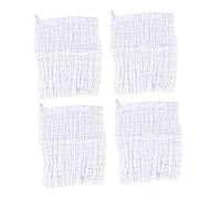Abaodam 4pcs Pure Cotton Gauze Mouth Towel Newborn Handkerchief Washcloth for Face Cleaning
