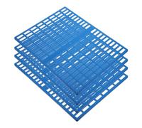 Abaodam 4pcs Rabbit Cage Resting Mat for Small Animals with Comfortable Plastic Material, Blue Bunny Feet Pads Ensuring a Clean Environment on Balcony or Kitchen Floor