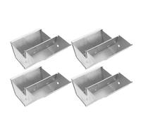 Abaodam 4pcs Rabbit Feeder Box Bunny Food Dispenser Optimizes Daily Feeding Process Easy to Clean Sturdy Iron Structure Waste Control Design for Farming Environments Small Animals Rabbits