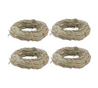Abaodam 4Pcs Rabbit Molar Grass Rings Small Pet Chewing for Hamsters and Rodents Natural Safe Sanitary Material Teeth Grinder Boredom Breaker