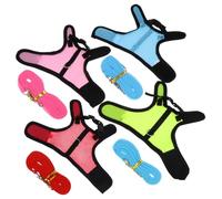 Abaodam 4pcs Rabbit Vest Harness and Hamster Harness Set, Breathable Mesh Fabric, Medium Size, Lightweight Leash for Comfortable Outdoor Walking Small Pets