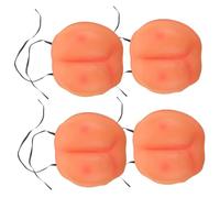 Abaodam 4pcs Realistic Fake Butt Prank Props Lightweight Elastic False Booty Costume Accessories for Indoor Outdoor Party Cosplay and Novelty Tricks