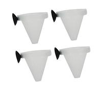 Abaodam 4pcs Red Worm Feeder Cone Cups Kit Cat Feeder Automatic Fish Feeder Dog Bowl Discus Fish Food Cat Food Bowl Worm Feeder Cone Dog Puzzle Feeder Flakes Cat Bowl Plastic White