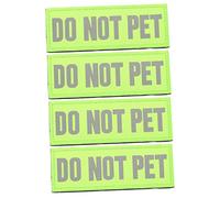 Abaodam 4Pcs Reflective Service Dog Patches for Harnesses Lightweight Do Not Pet Design Dog Decoration Tags for Safety and Visibility