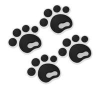 Abaodam 4pcs Removable Silicone Stomp Pad Snowboard with Strong Adhesion and 3d Raised Surface Design, Black Anti-slip Cushion for Skiing Environment and Outdoor Sports, Small and Visually