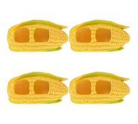 Abaodam 4pcs Resin Reptile Hideouts Corn Shape Hiding Caves Terrarium Decor for Snakes Lizards Amphibians Indoor Reptile Box Landscaping
