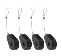 Abaodam 4pcs Retractable Anti-theft Cable Lock Box with Steel Wire, Plastic Case, and Automatic Retractable Design for Laptops and Merchandise Security in Homes and Bags
