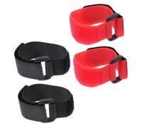 Abaodam 4pcs Rooster Hook Neck Ring Collars for Crowing Prevention Durable Chicken Neck Belt for Pet Roosters Lightweight and Practical Poultry Collar Black Red
