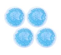 Abaodam 4pcs Round Hot Cold Therapy Pack for Physiotherapy, PVC Gel Ice Packs Relieving Plugged Ducts, Reusable Blue Ice Gel for Home Use