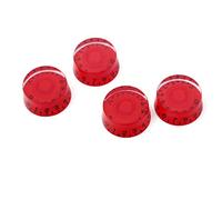 Abaodam 4pcs round Red Black Letter Guitar Knobs Volume Tone Control Rotary Knobs Style Replacement Electric Guitar Parts