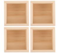 Abaodam 4pcs Sake Cup Organizer Wooden Sushi Box Square Japanese Style Creative Traditional Wood Portable Storage for Restaurant Parties