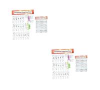 Abaodam 4pcs Saxophone Learning Guide Reference Charts Saxophone Poster Charts for Novice Practice for Music Books