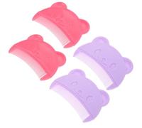 Abaodam 4pcs Scalp Comb for Newborns Cute Bear Shaped Fine Tooth Hair Combs for Gentle Cradle Cap Cleaning Dandruff Removal and Soothing Massage Portable Grooming Kit for Home and Travel