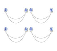 Abaodam 4pcs Shawl Chain Clip Retro Sweater Brooches for Women Vintage Elegant Dress Clips to Prevent Brooch from Falling for Scarves Cardigans Clothing Decorations