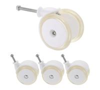 Abaodam 4pcs Silent Pu Wheels for Walker Learning Mobility Replacement Stroller Wheel Casters No Noise Rolling for Boy Girl
