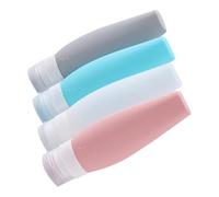 Abaodam 4pcs Silicone Dispensing Bottles Travel Bottles Empty Squeeze Shampoo for Toiletries Camping