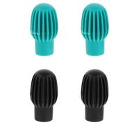 Abaodam 4Pcs Silicone Drumstick Dampeners, Drumsticks Sound Mute Sleeves with Black and Ocean Green, Percussion Practice Tips for Quiet Drum Playing and Electronic Drum Kits