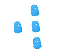 Abaodam 4pcs Silicone Finger Cots Blue S Guitar Fingertip Protectors for Ukulele Electric Guitar Mandolin