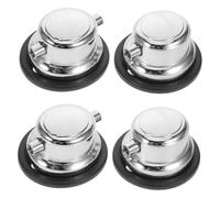 Abaodam 4pcs Silver Drum Lugs Replacement Parts Dual End Single and Double Direction Snare Tom Bass Drum Hardware Accessory with Gaskets