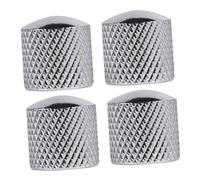 Abaodam 4pcs Silver Metal Dome Electric Bass Guitar Control Knobs Volume Tone Replacement Accessories for Guitar Bass