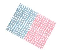 Abaodam 4pcs Small Animal Foot Resting Pads for Bunny Hamster Guinea Pig Cage, Hollow Plastic Rabbit Floor Mats with Non-slip Surface, Blue and Pink for Pet Cage Bedding