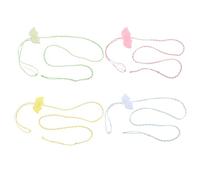 Abaodam 4Pcs Small Animal Harness and Leash Set for Hamsters, Squirrels, Dwarf Rabbits - Angel Wings Vest Design in Pink, Blue, Yellow, Green - Escape-Proof Walking Aid for Pets
