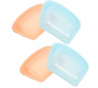 Abaodam 4pcs Small Silicone Medicine Pouches for Travel, Portable Sealed Storage Bags, 50ml Capacity, Reusable Pill Organizers for Travel Use