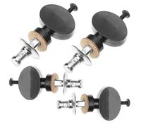 Abaodam 4pcs Small Ukulele Tuning Pegs Metal and Plastic Tuner Keys Replacement for Ukulele String Guitars with Adjustable Pressure Screws Black