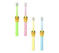 Abaodam 4Pcs Soft Bristle Toothbrush Set with Cartoon Animal Design for Ages 2-10, Multi-Color Manual Toothbrushes for Cleaning and Oral Care