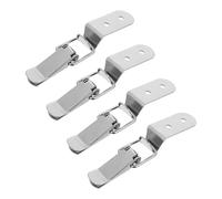 Abaodam 4pcs Spring Loaded Toggle Latch Buckle for Cabinet Boxes and Suitcases, Stainless Steel with Ergonomic Bend Hook Design and Flat Mouth Structure, Secure Operation with Quick