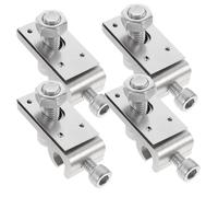 Abaodam 4pcs Stainless Steel Solar Panel Ground Lug Cable Clamp Fixed Grounding Bonding Clips for Photovoltaic Wire and Bare Cable Installation