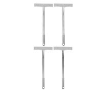 Abaodam 4pcs Stainless Steel Tour Guide Sign Rod 5mm Square Clamp, 40cm Multi-function Handheld Welcome Sign Holders for Outdoor Parade, Election, Sports Events, and Advertising Displays