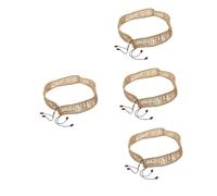 Abaodam 4pcs Steel Tongue Drum Protective Sleeve Braided Natural Rope for Ethereal Drum and Wrapping