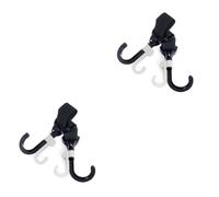 Abaodam 4pcs Stroller Hooks Clip Hanger Hook and Loop for Diaper Grocery Clothes Travel Essential for Buggy