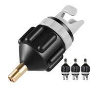 Abaodam 4pcs SUP Pump Valve Adapter for Inflatable Paddle Board and Kayak, Air Pump Inflator Connector Tube with Strong Seal, Black Rubber Air Valve Converter for Water Sports