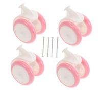 Abaodam 4pcs Toddler Wheel Replacement Accessories Universal Push Toy Casters Screws Pink for Baby Walker Repair Kit