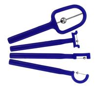 Abaodam 4pcs Tongue Tip Lateralization and Elevation Tools for Oral Motor Therapy Feeding Skills Speech Clarity Jaw Stability Portable Oral Muscle Trainer Set for Adults and Blue