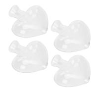 Abaodam 4Pcs Transparent Hydroponics Plant Bottles Small Heart Shaped Vases for Bedroom Decor Home Gardening and Office Display for Creative Floral Arrangements