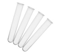 Abaodam 4pcs Transparent Plant Propagation Tubes Plastic Test Tube Vases for Hydroponic Root Monitoring DIY Floral Arrangements Home Desktop Decoration
