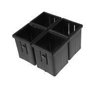 Abaodam 4pcs Tube Buffer Sleeve Square Tube Insert Converter for Fitness Equipment Impact Cushioning and Compatibility for Diverse Workouts Black