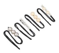 Abaodam 4pcs Twisted Hair Bands Hair Bun Shaper Pearls Clip Lazy Device Bun Maker Styler for Half Ball French