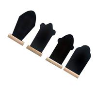 Abaodam 4pcs Two-Sided Desktop Blackboards Decorations Reusable Chalk Boards with Synthetic Material for Home and Flower Pots Rustic Blackboards Decor