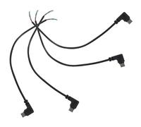 Abaodam 4pcs Type C to 4-pin Bare Cable 90 Degree USB C Plug Black Pvc
