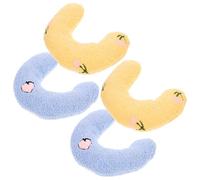 Abaodam 4pcs U-shaped Cat Pillows for Comfortable Rest, Soft Washable Cloth Material, Portable Tiny Pillows for Household Use, for Cats Neck Support and Deep Sleep